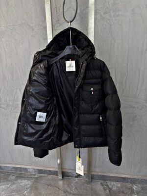 Black moncler pocket logo vest jacket