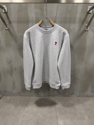 Gray ami paris small logo sweater