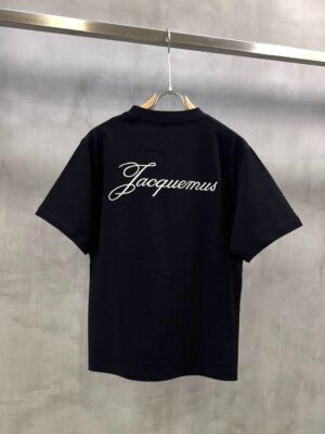 Black jacquemus letters logo tshirt