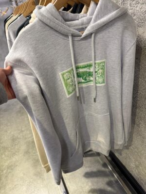 light gray off-white cash hoodie