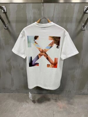 White off-white face sunglass tshirt