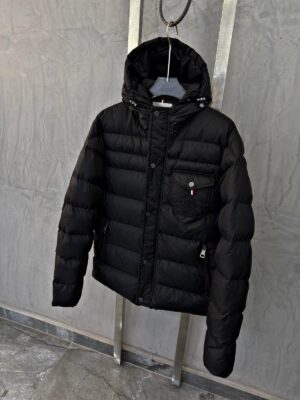 Black moncler pocket logo vest jacket