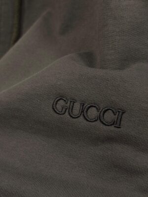 Gray gucci sleeve logo shortset