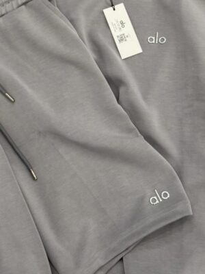 Gray alo cotton shortset
