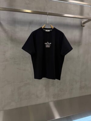 Black Stone Island Industrial Logos cotton t-shirt