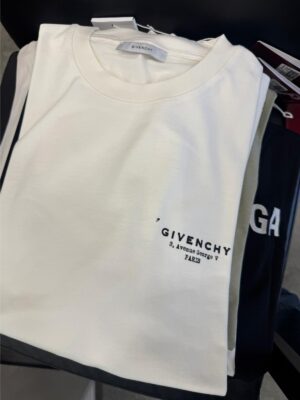 White Givenchy stamp motif logo print cotton t-shirt