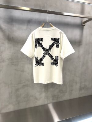 White Off-white heraldic arrow slim cotton T-Shirt