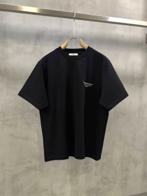 Black Givenchy stamp motif logo print cotton t-shirt