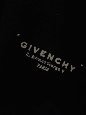 Black Givenchy stamp motif logo print cotton t-shirt