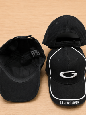 Black Balenciaga Loop Sports Icon Cap