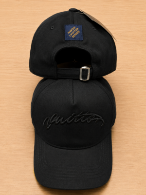 Black on Black LV Signature Cap