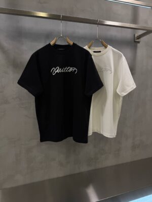 White LV Ornamental signature cotton tee