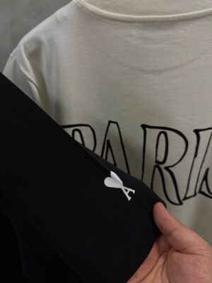 Black Ami Paris graphic logo print cotton t-shirt