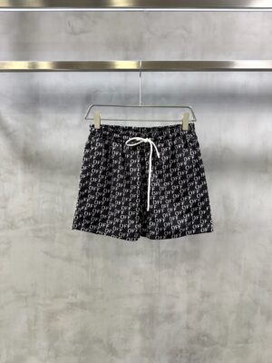 Black Off-White all-over stenciled monogram Logo swim shorts