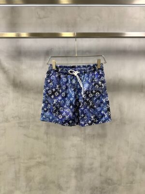 Blue LV all-over LV monogram galaxy-print swim shorts