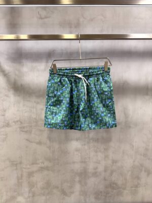 Green Hermès Metal au Carre swim trunks